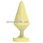 Анальна пробка MisSweet Luv Heart Plug Large, жовта - Фото №1