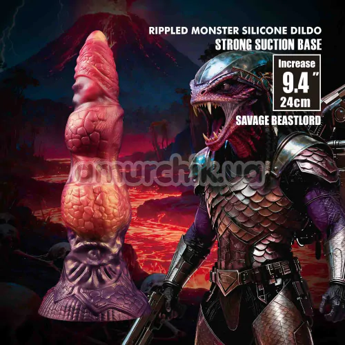 Фаллоимитатор Power Monsters Savage Beastlord, разноцветный