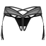 Трусики-стринги с подвязками для чулок Obsessive Dominna, черные - Фото №7