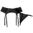 Комплект Star Night Lace Garter Belt Mesh, чорний: пояс для панчіх + трусики-стрінги - Фото №8
