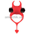 Виброкольцо для члена Devol Cockring, красное - Фото №1