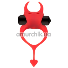 Виброкольцо для члена Devol Cockring, красное - Фото №1