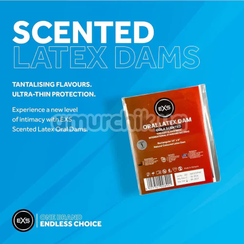 Салфетка для орального секса EXS Oral Latex Dam Cola Scented - кола, 1 шт