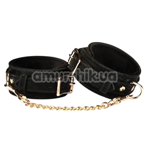 Фіксатори для ніг Liebe Seele Boudoir Amor Ankle Cuffs With Gold Hardware, чорні - Фото №1