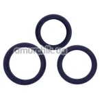 Набор эрекционных колец Hombre Xtra Stretch Silicone C-Bands, синий - Фото №1