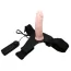 Полый страпон с вибрацией Ultra Passion Harness Strap On With Multi Function Vibrator, телесный - Фото №2