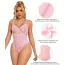 Комплект Star Night Luxury Rhinestone Lingerie Set, рожевий: бюстгальтер + трусики-стрінги + корсет - Фото №6
