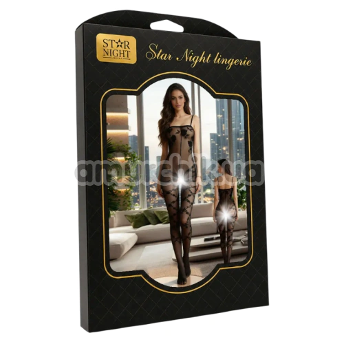 Комбінезон Star Night Rose Bodystocking, чорний