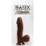 Фаллоимитатор Basix Rubber Works Dong with Suction Cup, 16.5 см коричневый - Фото №2
