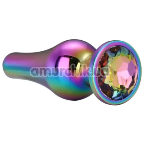 Анальная пробка с радужным кристаллом Gleaming Love Small Pleasure Plug, радужная