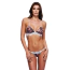 Комплект 2 Piece Grey Floral and Lace Bra and Side Tie Panty Set, сірий: бюстгальтер + трусики - Фото №1