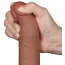 Фаллоимитатор Sliding-Skin Dual Layer Dong 8 с мошонкой, светло-коричневый - Фото №12