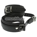 Поножі Blaze Luxury Fetish Ancle Cuffs With Connection Strap, чорні - Фото №1