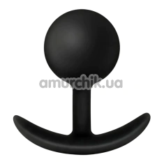 Анальна пробка Alume Weighted Silicone Butt Plug M, чорна - Фото №1