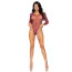 Боді Leg Avenue Falling 4 U Rhinestone Bodysuit, бордове - Фото №2