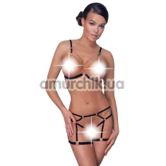 Комплект Cottelli Lingerie 22139581021 Set, черный: бюстгальтер + трусики - Фото №1