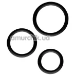 Набір ерекційних кілець All Time Favorites Set Of 3 Silicone Cock Rings, чорний - Фото №1