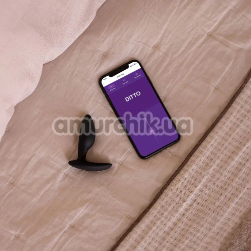 Анальная пробка с вибрацией We-Vibe Ditto+ Satin Black (ви вайб дитто+ сатин черный)