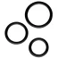 Набір ерекційних кілець All Time Favorites Set Of 3 Silicone Cock Rings, чорний - Фото №1