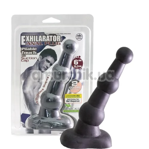 Анальна пробка Exhilarator 15.2 см, чорна