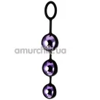 Вагинальные шарики тройные A-Toys Pleasure Balls 3.5 см, фиолетовые - Фото №1