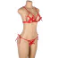 Комплект Star Night Bowknot Sexy Babydoll Lingerie Set, красный: бюстгальтер + трусики-стринги + наручники - Фото №9