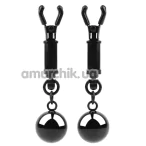 Затискачі для сосків Sins Inquisition Playful Weighted Nipple Clamps, чорні - Фото №1