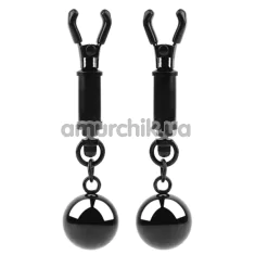 Зажимы для сосков Sins Inquisition Playful Weighted Nipple Clamps, черные - Фото №1