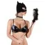 Пір'їнка для пестощів Bad Kitty Feather Wand with Rhinestones, чорна - Фото №4