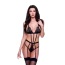 Боди Sexy Strappy Lace Teddy with Garters, черное - Фото №1