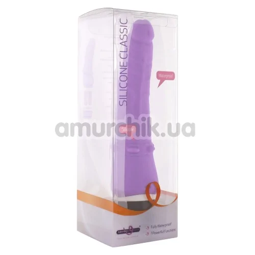 Вібратор Silicone Classic Smooth, фіолетовий