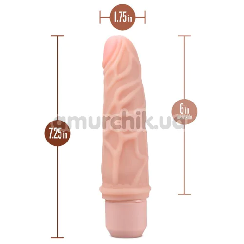 Вібратор Dr. Skin Silicone Dr. Robert 7, тілесний