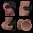 Фалоімітатор Dual-Layered Silicone Nature Cock LV411062, коричневий - Фото №5