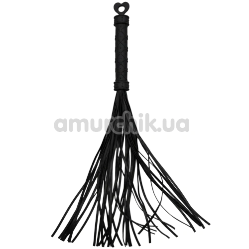 Флоггер DS Fetish Flogger Silicone Heart, черный