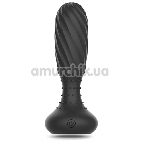 Анальная пробка с вибрацией и ротацией Fierce Euphoria Libido Prober, черная