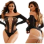 Боди JSY Sexy Lingerie WW7033, черное - Фото №4