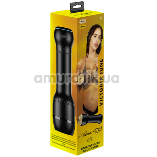 Набір Kiiroo Interactive Suction Device + Stroker: інтерактивна насадка PowerBlow + мастурбатор Feel Victoria June Mouth
