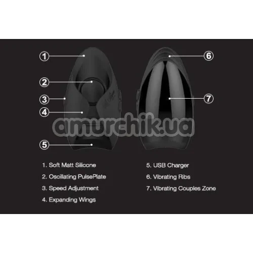 Мастурбатор з вібрацією Kiiroo Hot Octopuss Pulse Duo, синій