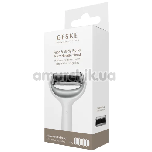 Насадка Geske Face & Body Roller MicroNeedle Head, серебряная