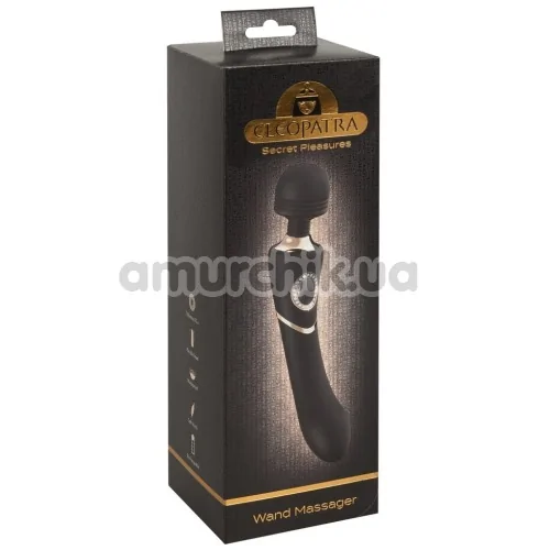 Універсальний вібромасажер Cleopatra Wand Massager, чорний