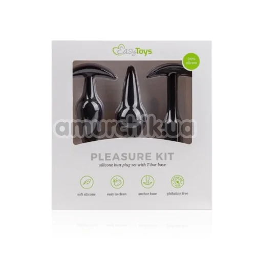 Набір анальних пробок Pleasure Kit, чорний