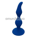 Анальна пробка Loveshop Silicone Wave Plug, синя - Фото №1