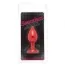 Анальна пробка з червоним кристалом Loveshop Seamless Butt Plug Heart S, червона - Фото №3