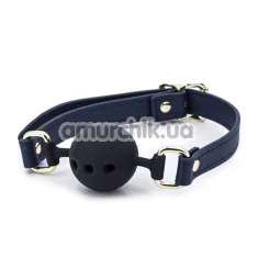 Кляп Bondage Couture Ball Gag, синій - Фото №1
