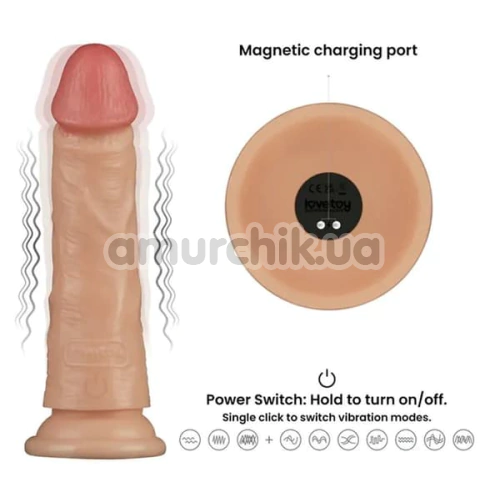 Вибратор 7 Inch Power Basics, телесный