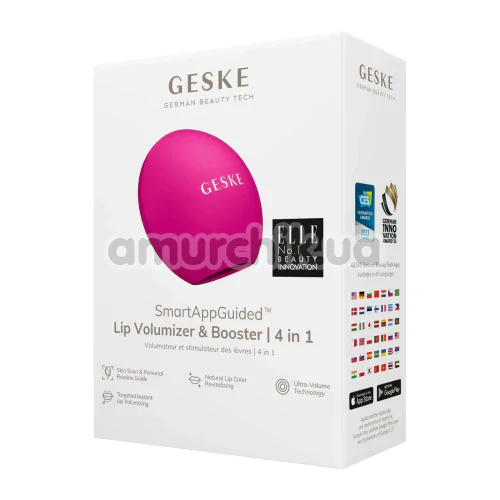 Устройство для увеличения объема губ Geske Lip Volumizer & Booster Small 4 in 1, ярко-розовое