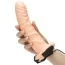 Порожній страпон з вібрацією Kinx The Extender Plus Vibrating Hollow Strap-On 8, тілесний - Фото №7