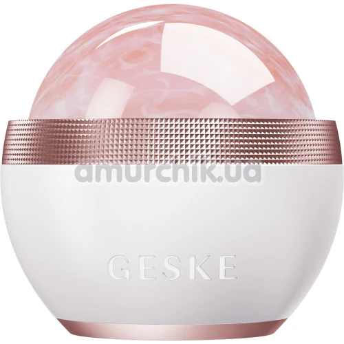Кульковий масажер для обличчя Geske Rose Quartz Depuffing Sphere 7 in 1, кремовий - Фото №1