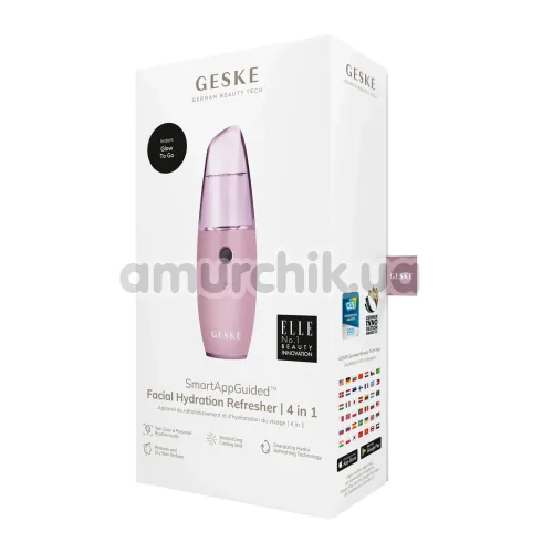 Зволожувач для шкіри обличчя Geske Facial Hydration Refresher 4 in 1, рожевий