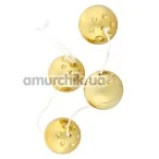 Вагінально-анальні кульки 4 Gold Vibro Balls - Фото №1